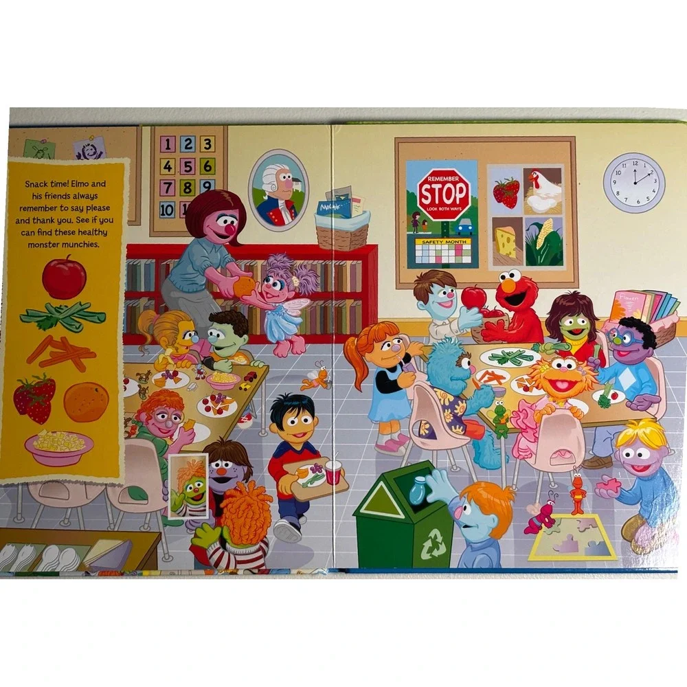 Sesame Street First Look and Find Let's Go to School Elmo Board Book‎ Toddlers